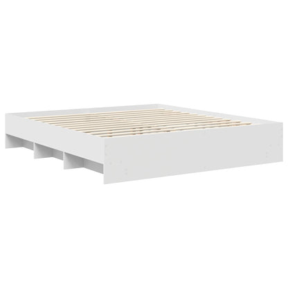 Bed Frame with Headboard White 180 x 200 cm Engineered Wood