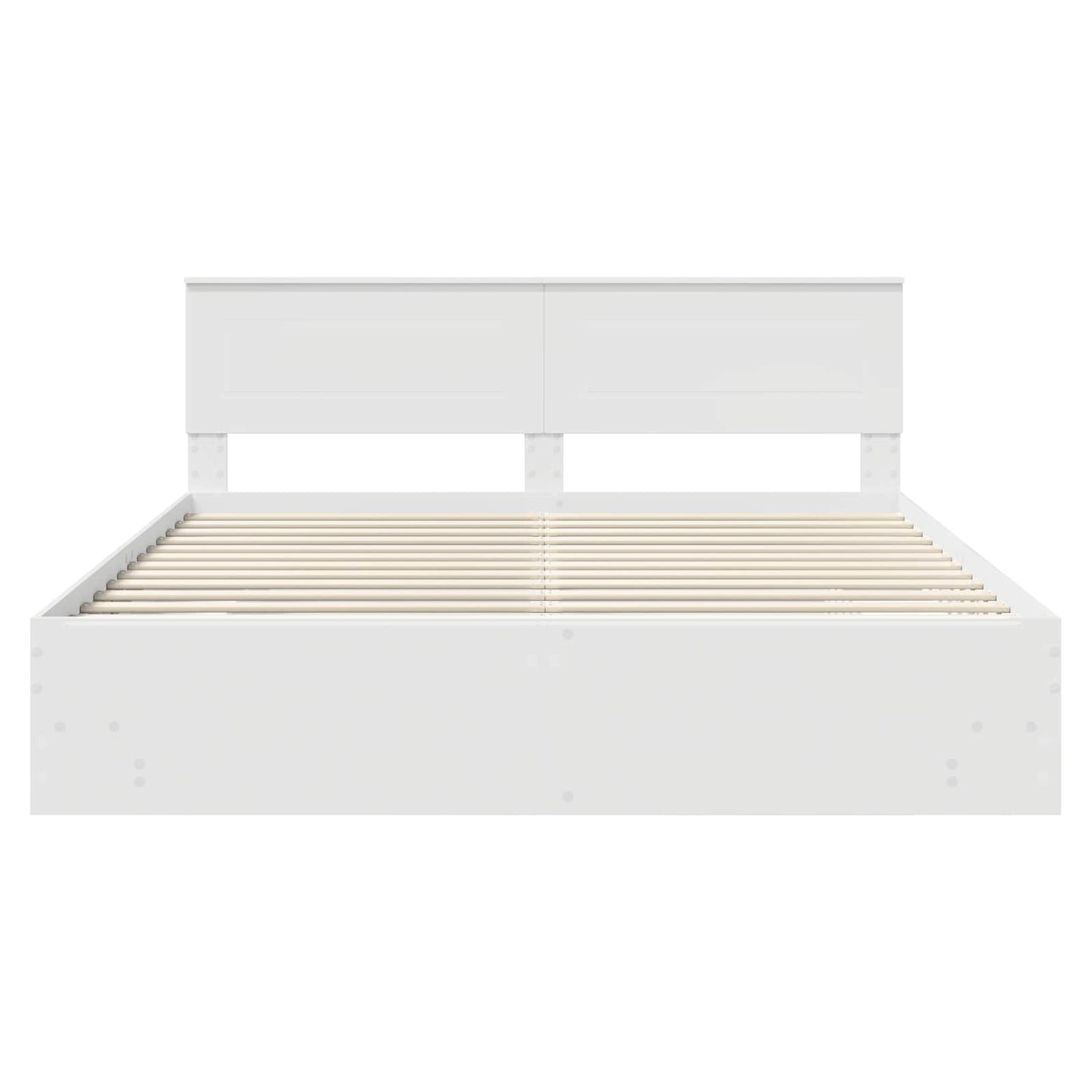 Bed Frame with Headboard White 180 x 200 cm Engineered Wood