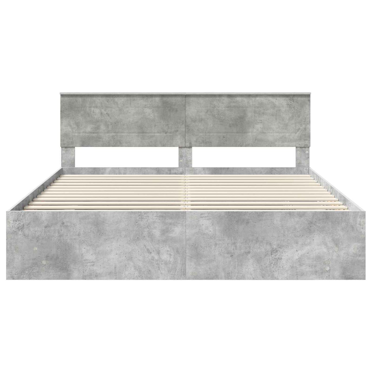 Bed Frame Concrete Grey 180 x 200 cm Engineered Wood