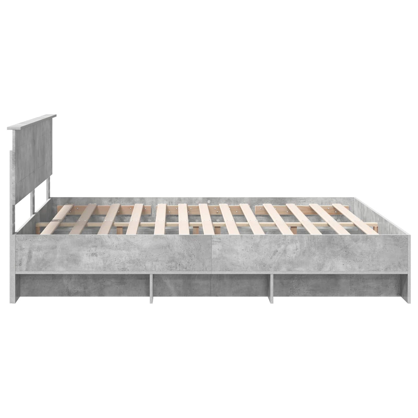 Bed Frame Concrete Grey 180 x 200 cm Engineered Wood