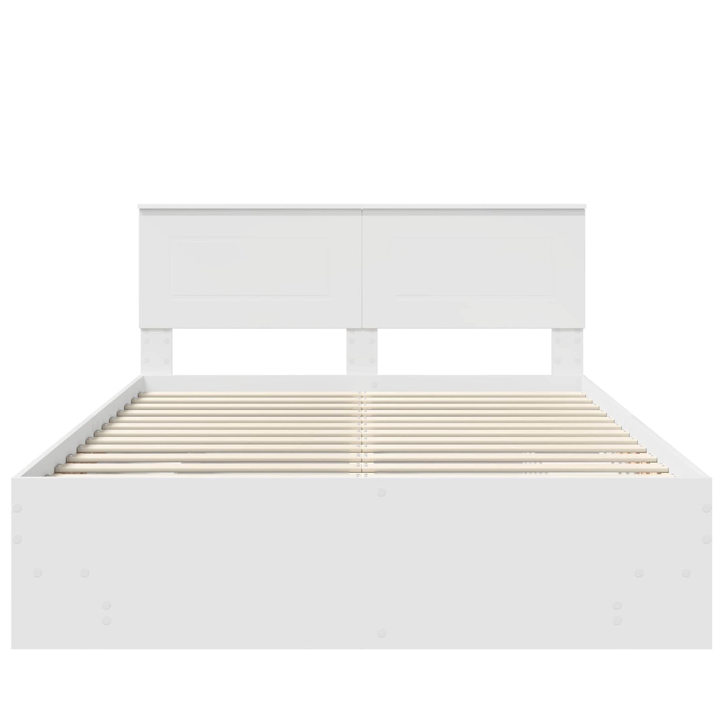 Bed Frame with Headboard White 160 x 200 cm Engineered Wood