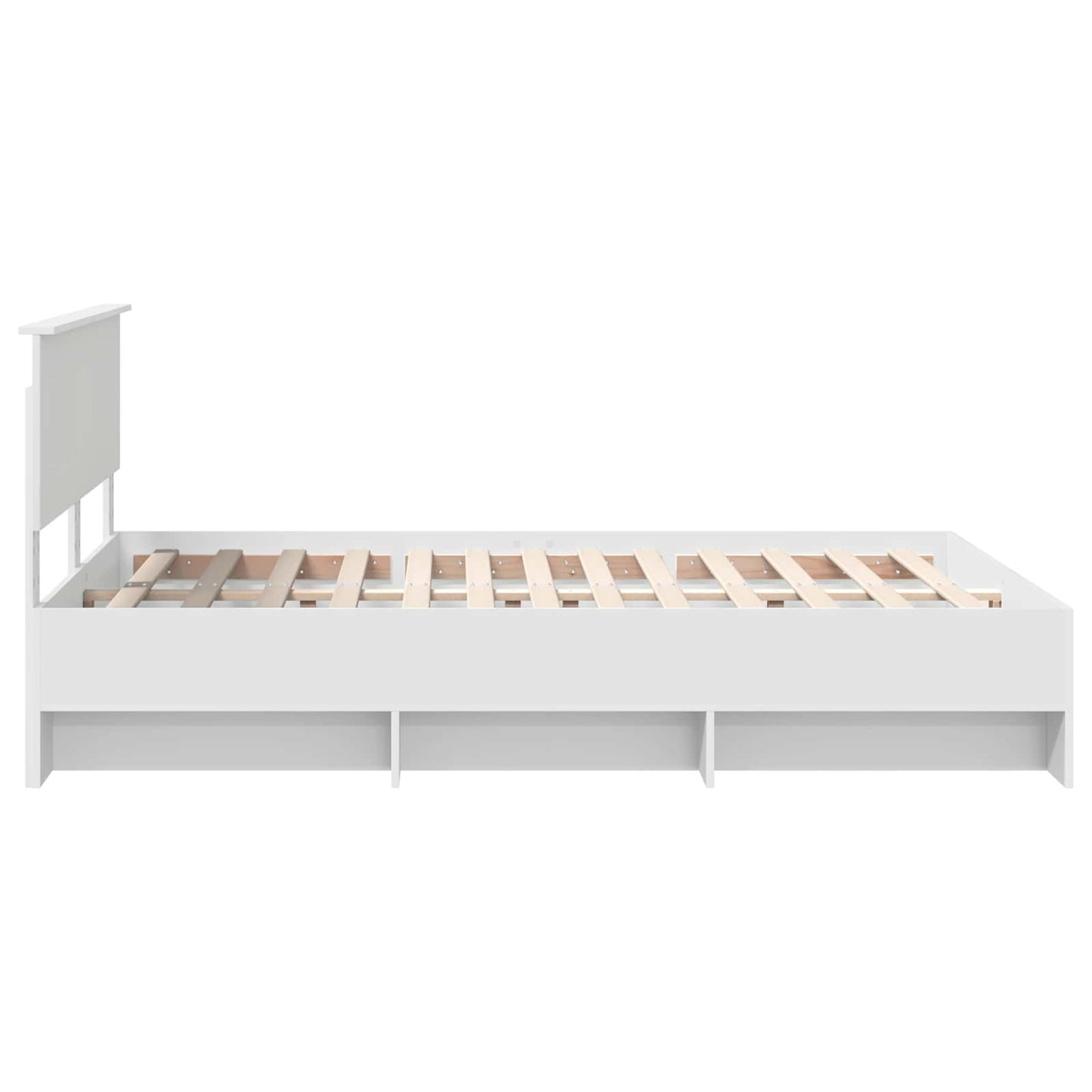 Bed Frame with Headboard White 160 x 200 cm Engineered Wood