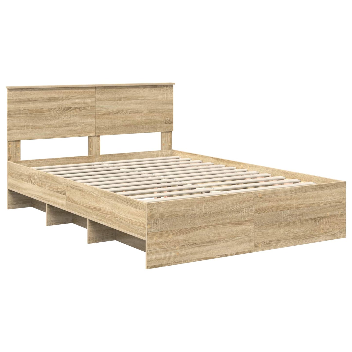 Bed Frame Sonoma Oak 160 x 200 cm Engineered Wood