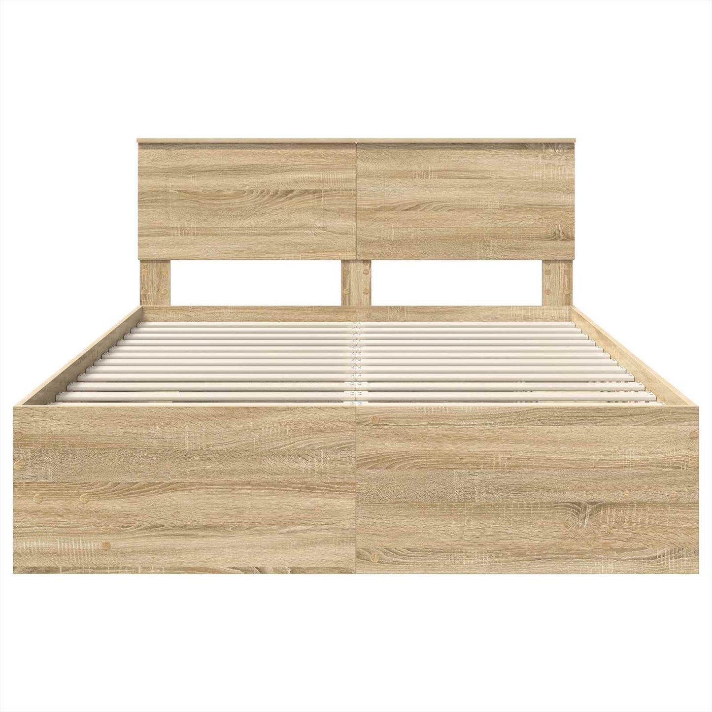 Bed Frame Sonoma Oak 160 x 200 cm Engineered Wood