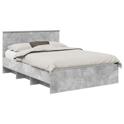 Bed Frame Concrete Grey 160 x 200 cm Engineered Wood