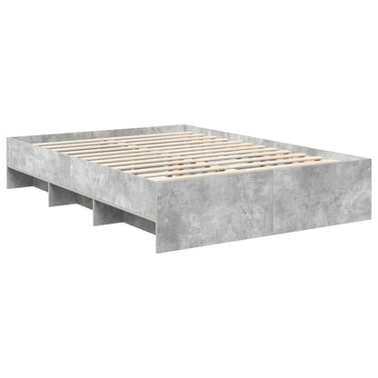 Bed Frame Concrete Grey 160 x 200 cm Engineered Wood