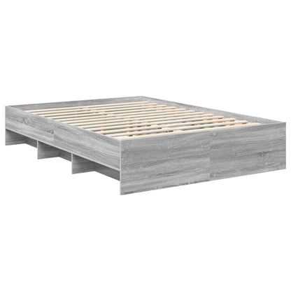 Bed Frame Grey Sonoma 150 x 200 cm Engineered Wood