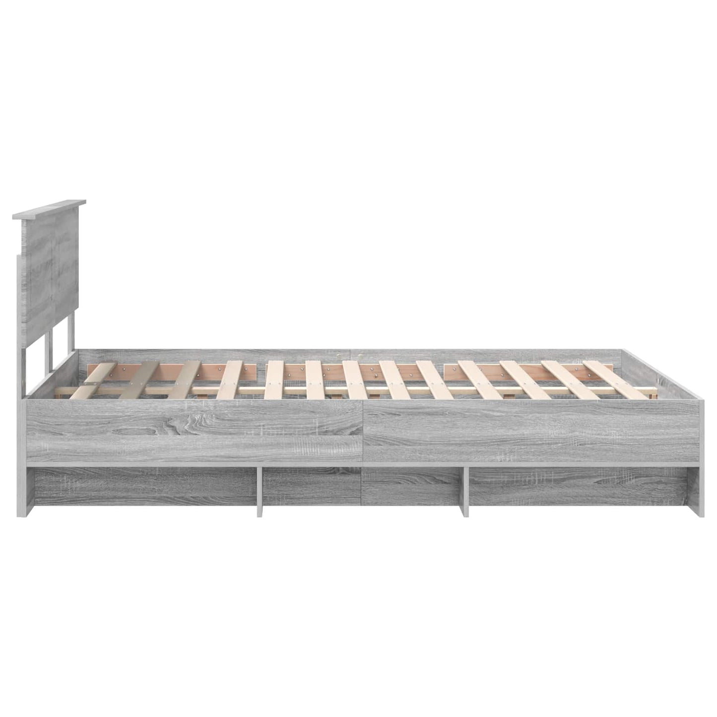 Bed Frame Grey Sonoma 150 x 200 cm Engineered Wood