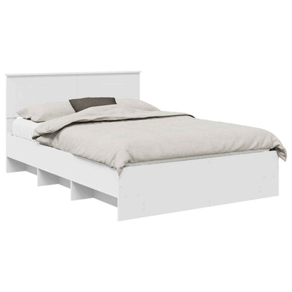 Bed Frame with Headboard White 140 x 200 cm Engineered Wood