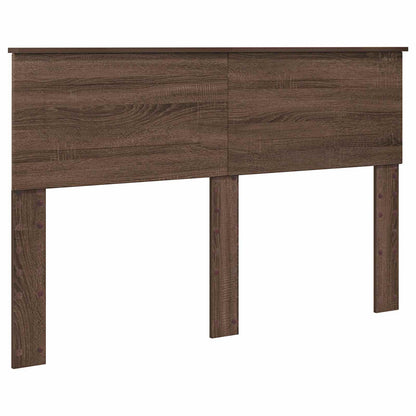 Bed Frame with Headboard Brown Oak 140 x 200 cm Engineered Wood
