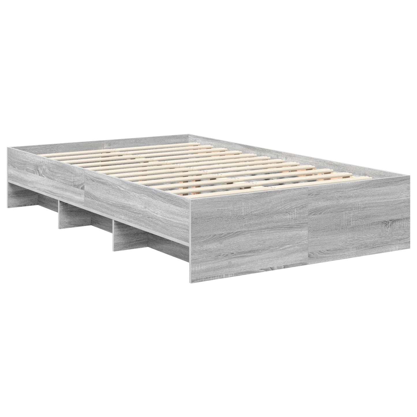 Bed Frame Grey Sonoma 120 x 123 cm Engineered Wood