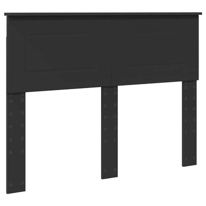 Bed Frame with Headboard Black 120 x 123 cm Engineered Wood