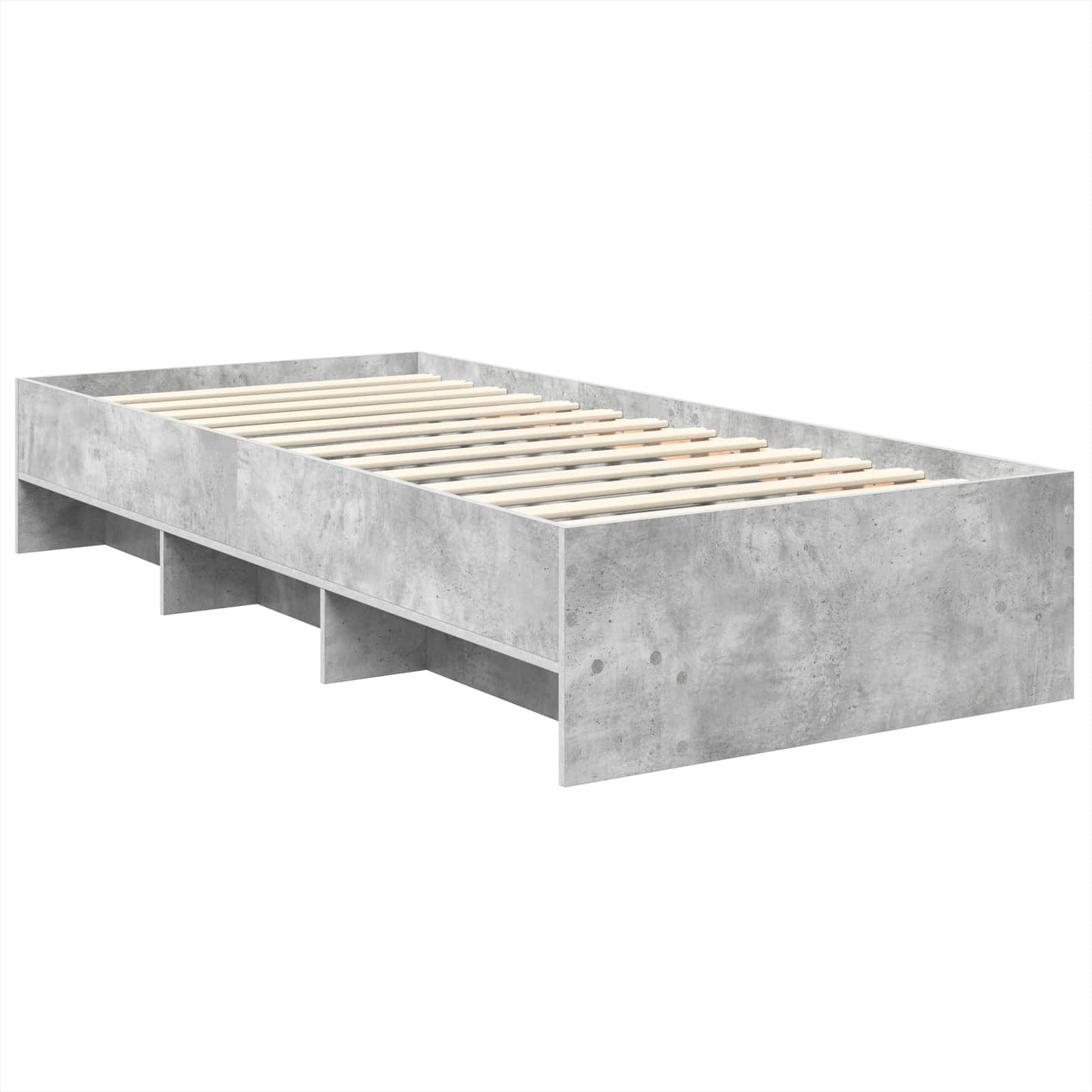 Bed Frame Concrete Grey 120 x 123 cm Engineered Wood