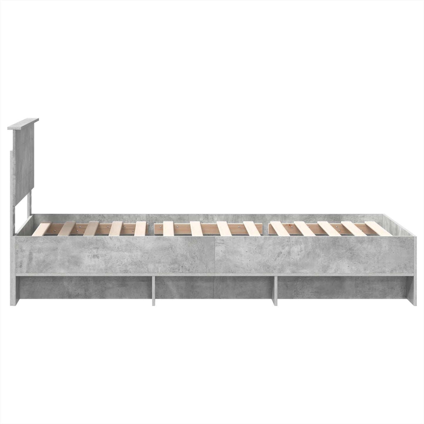 Bed Frame Concrete Grey 120 x 123 cm Engineered Wood