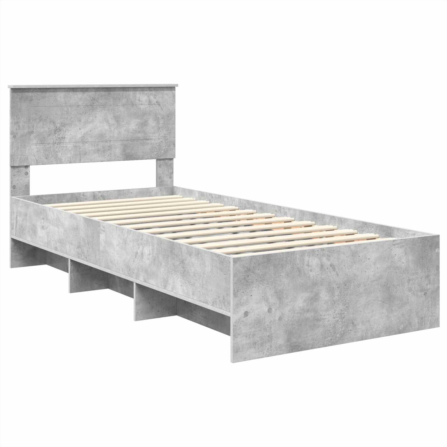 Bed Frame Concrete Grey 80 x 200 cm Engineered Wood