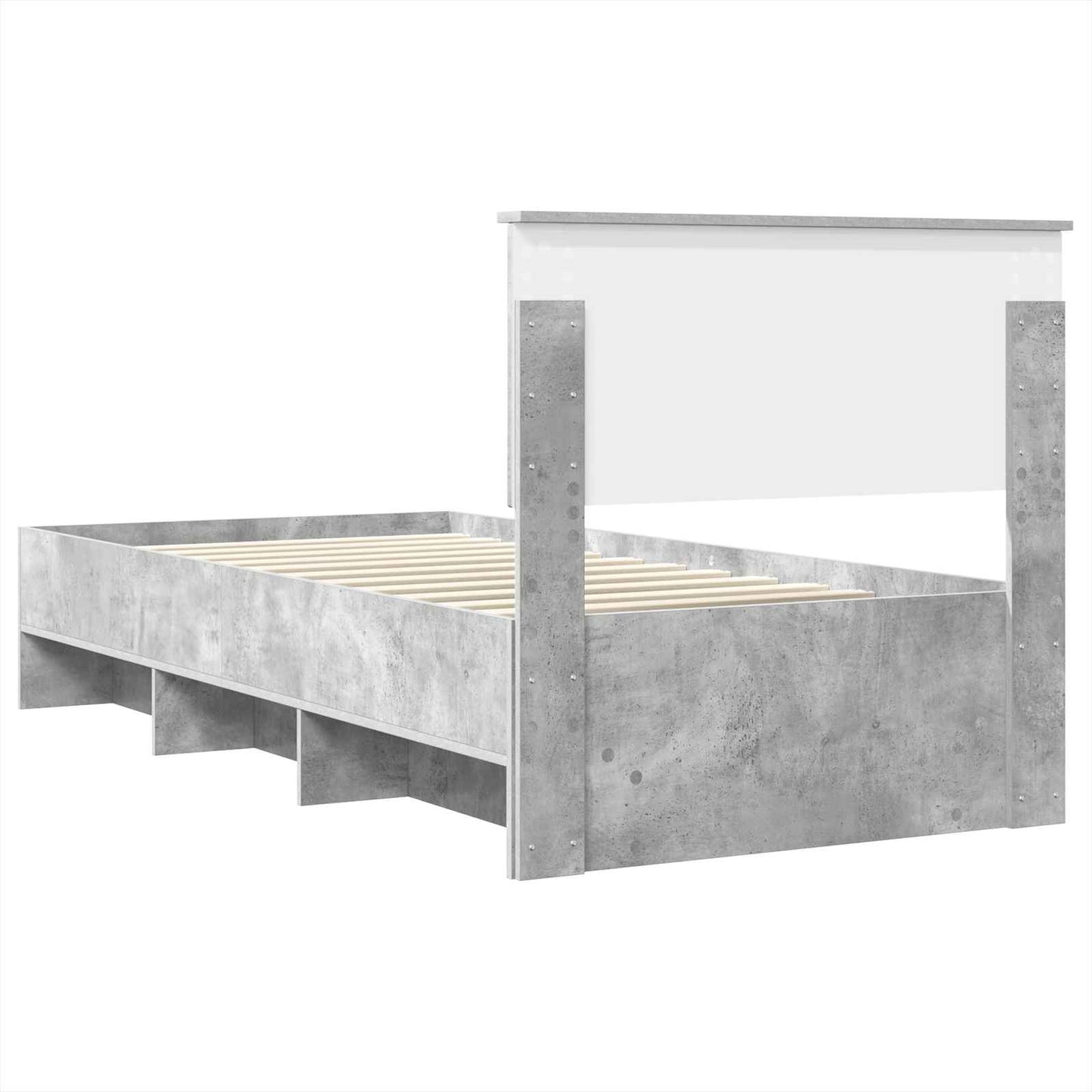Bed Frame Concrete Grey 80 x 200 cm Engineered Wood