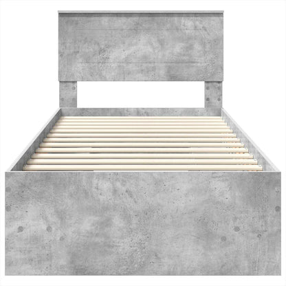 Bed Frame Concrete Grey 80 x 200 cm Engineered Wood