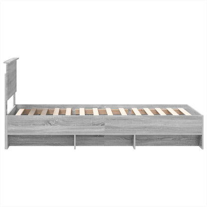 Bed Frame Grey Sonoma 80 x 200 cm Engineered Wood