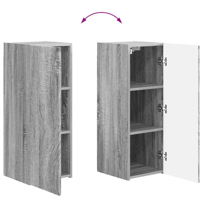 TV Wall Cabinet Set 4 pcs Grey Sonoma Engineered Wood