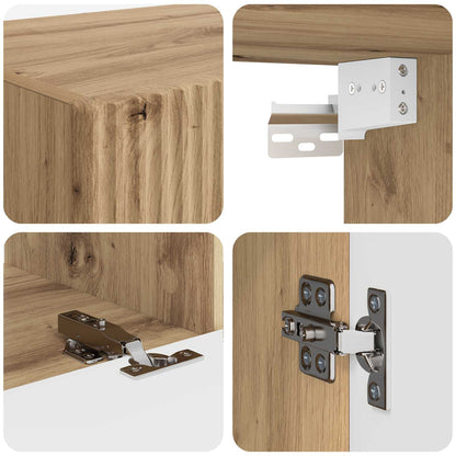 TV Wall Cabinet Set 4 pcs Artisan Oak Engineered Wood