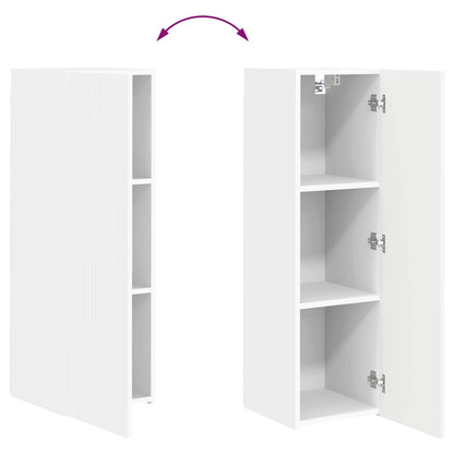 TV Wall Cabinet Set 4 pcs White Engineered Wood