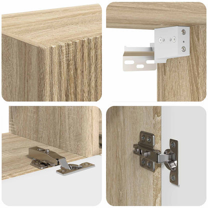 TV Wall Cabinet Set 4 pcs Sonoma Oak Engineered Wood