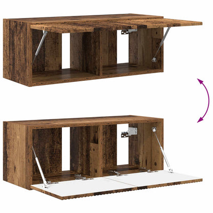TV Wall Cabinet Set Wall-mounted 4 pcs Old Wood Engineered Wood