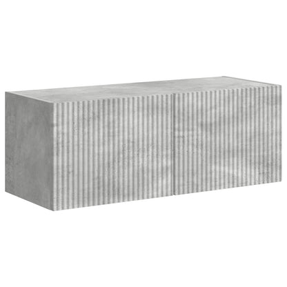 TV Wall Cabinet Set Wall-mounted 6 pcs Concrete Grey
