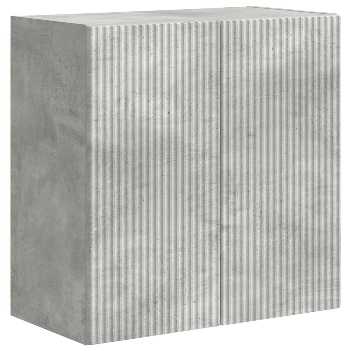 TV Wall Cabinet Set Wall-mounted 6 pcs Concrete Grey
