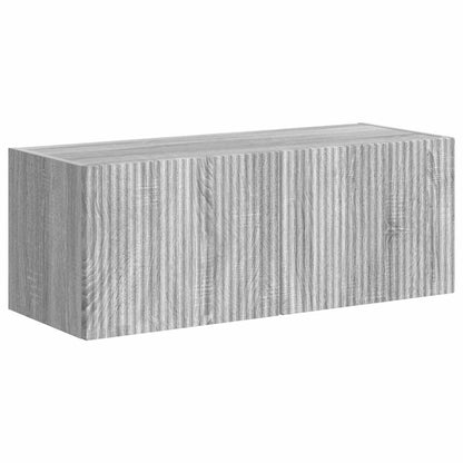 TV Wall Cabinet Set Wall-mounted 6 pcs Grey Sonoma