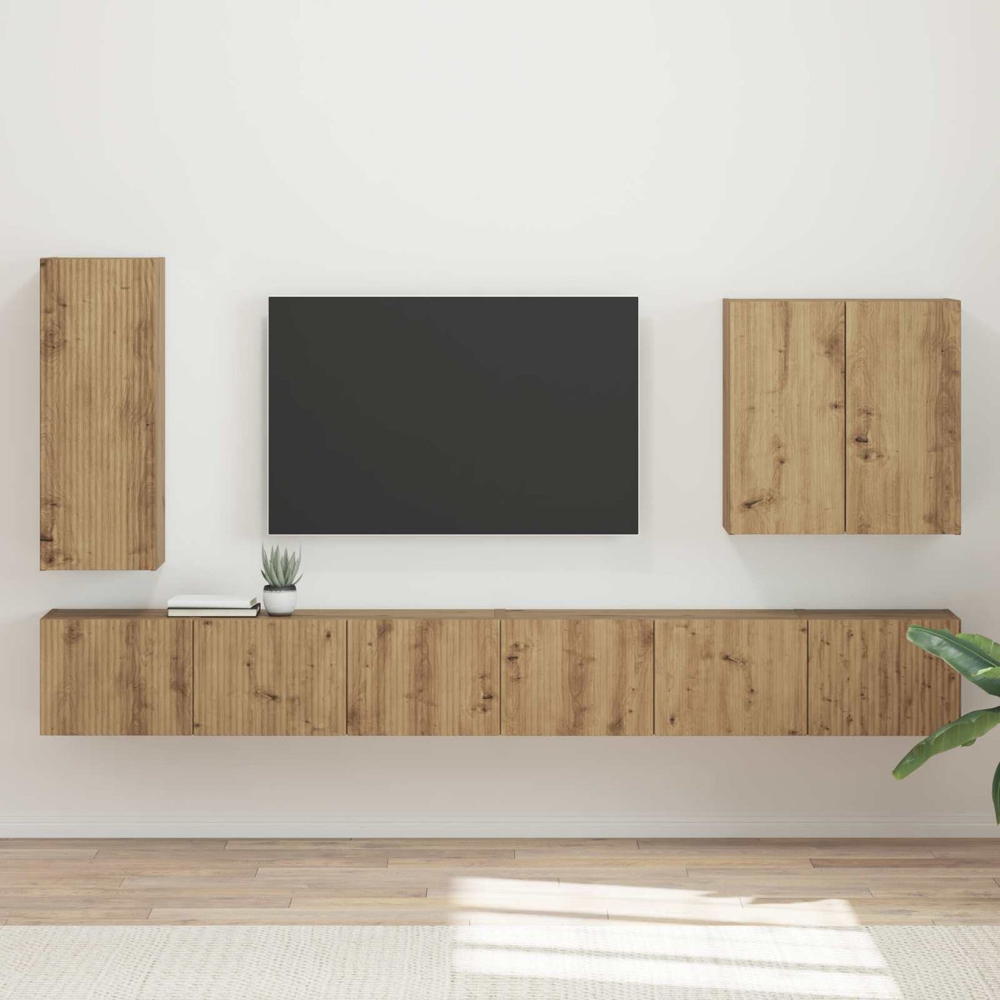 TV Wall Cabinet Set 6 pcs Artisan Oak