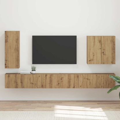 TV Wall Cabinet Set 6 pcs Artisan Oak