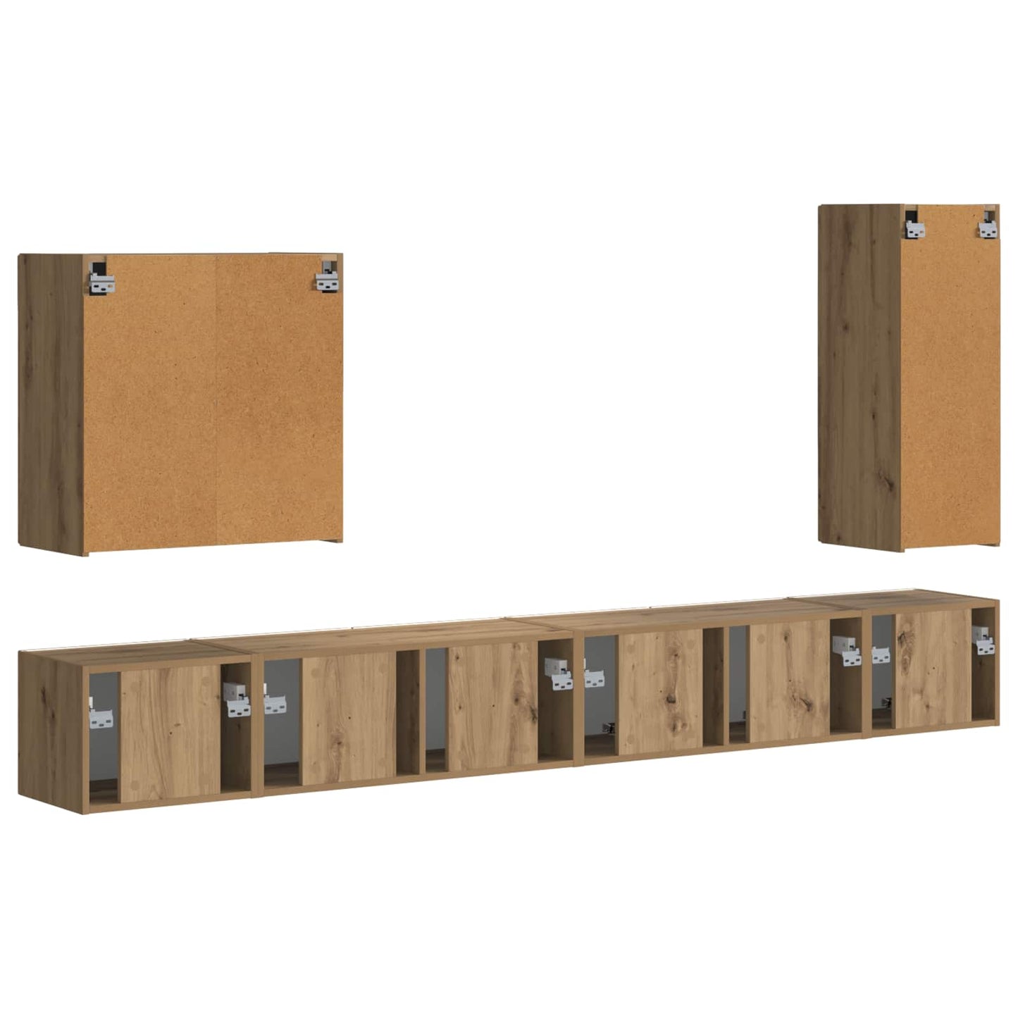 TV Wall Cabinet Set 6 pcs Artisan Oak