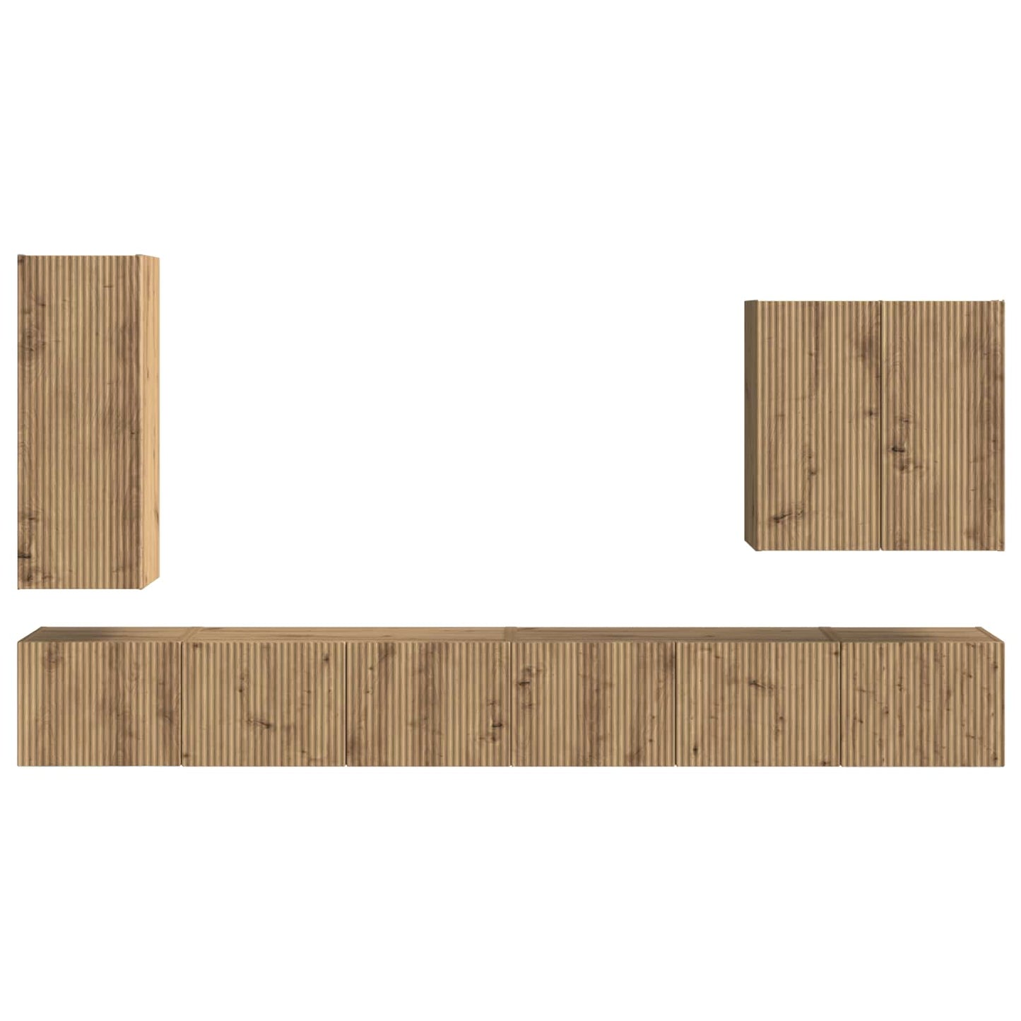 TV Wall Cabinet Set 6 pcs Artisan Oak
