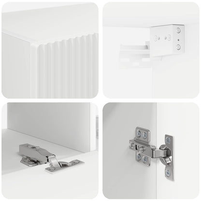 TV Wall Cabinet Set 6 pcs White