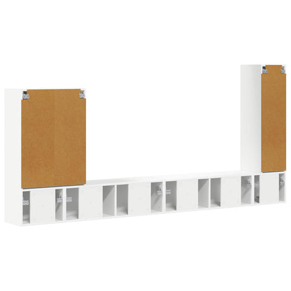 TV Wall Cabinet Set 6 pcs White