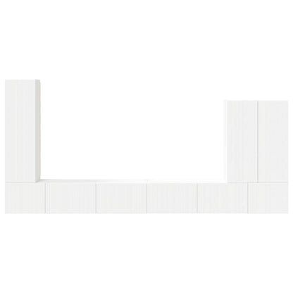 TV Wall Cabinet Set 6 pcs White