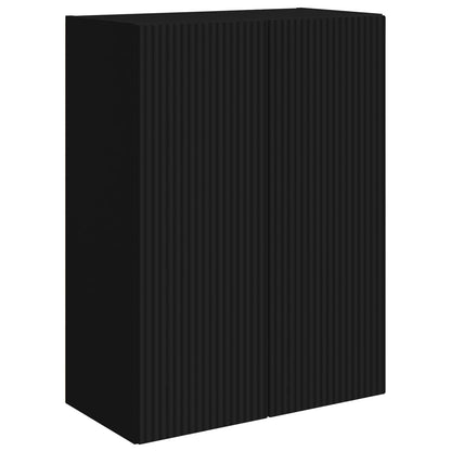 TV Wall Cabinet Set 6 pcs Black