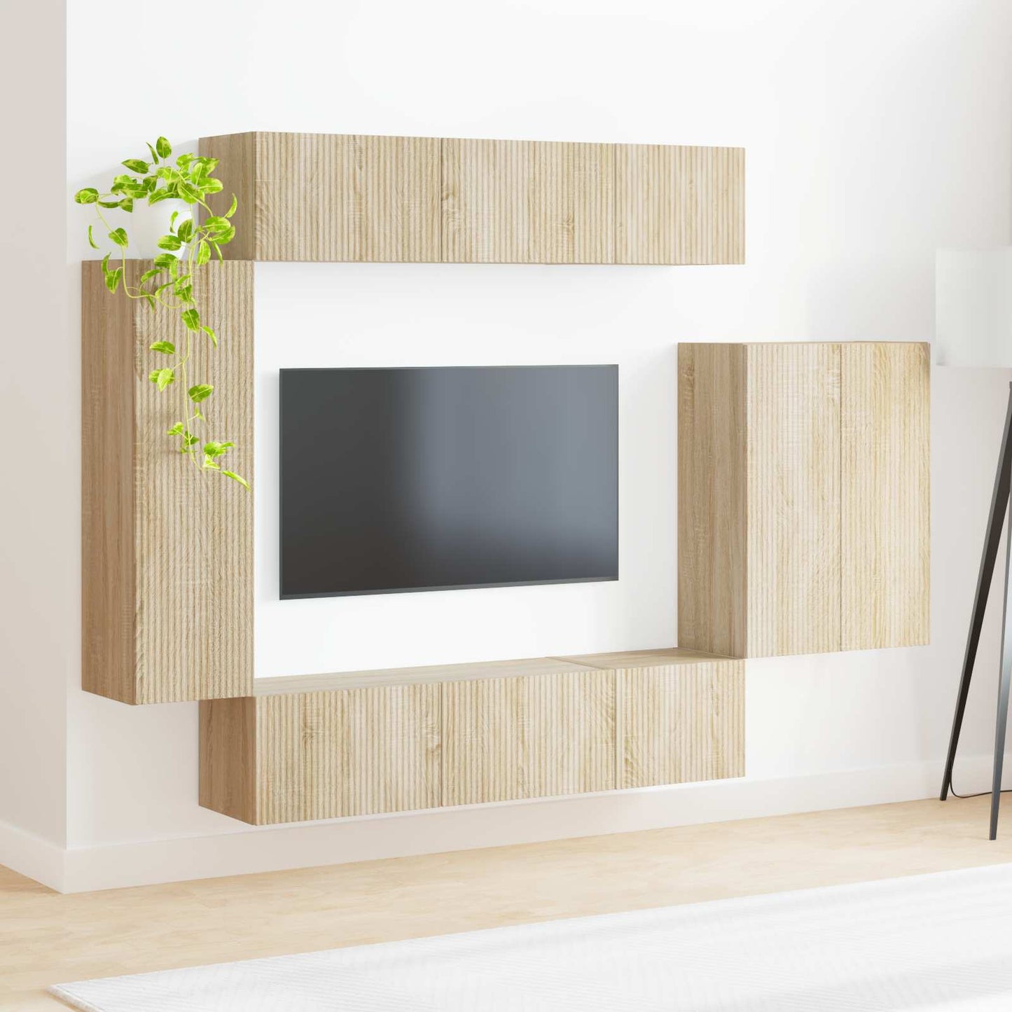 TV Wall Cabinet Set 6 pcs Sonoma Oak