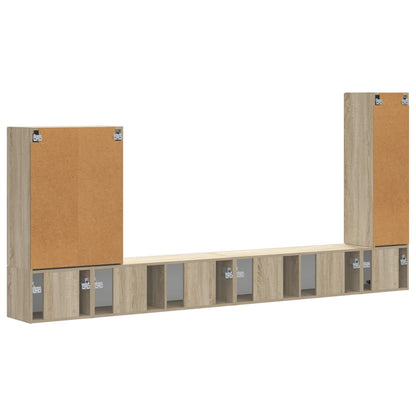 TV Wall Cabinet Set 6 pcs Sonoma Oak
