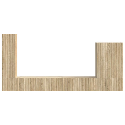 TV Wall Cabinet Set 6 pcs Sonoma Oak