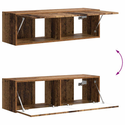 TV Wall Cabinet Set Wall-mounted 6 pcs Old Wood