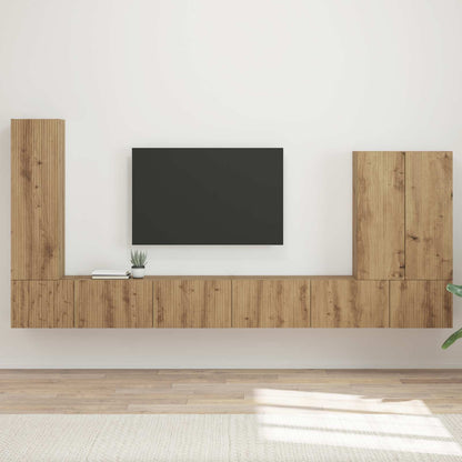 TV Wall Cabinet Set 6 pcs Artisan Oak