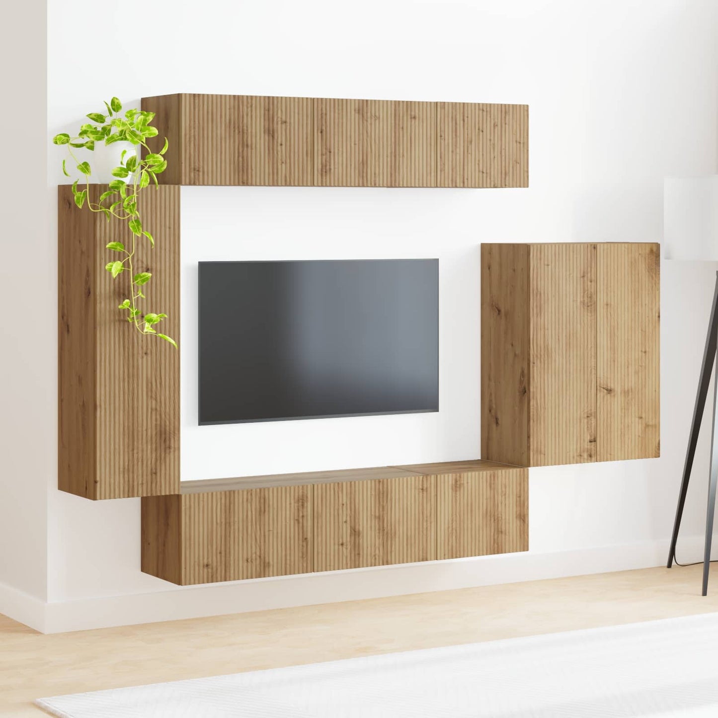TV Wall Cabinet Set 6 pcs Artisan Oak