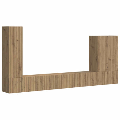 TV Wall Cabinet Set 6 pcs Artisan Oak
