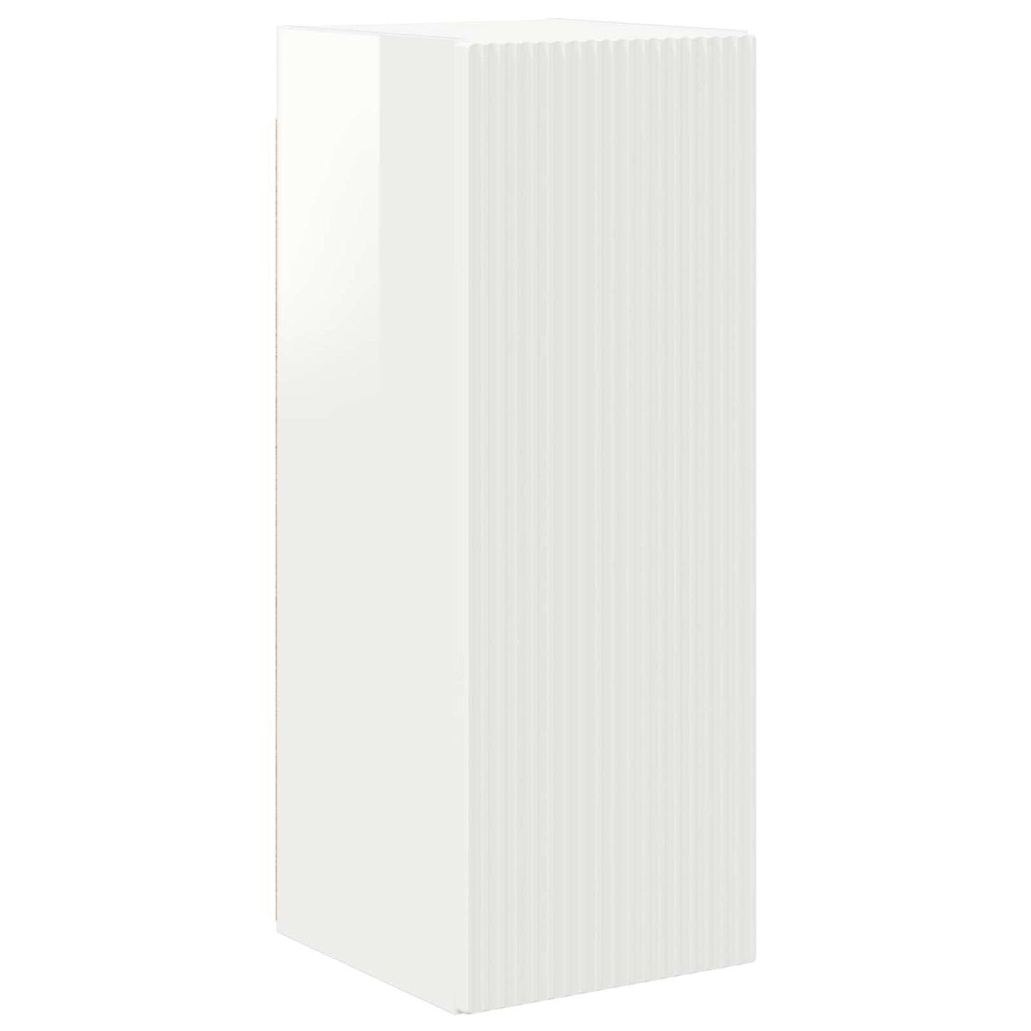 TV Cabinet Set 2 pcs High Gloss White Engineered Wood