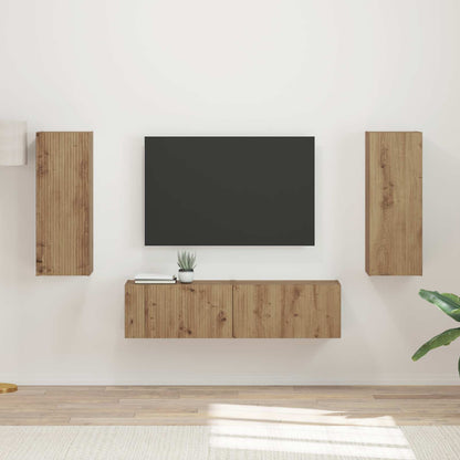 TV Cabinet Set 2 pcs Artisan Oak Engineered Wood