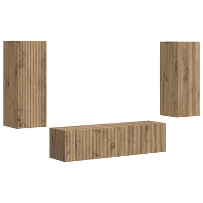 TV Cabinet Set 2 pcs Artisan Oak Engineered Wood