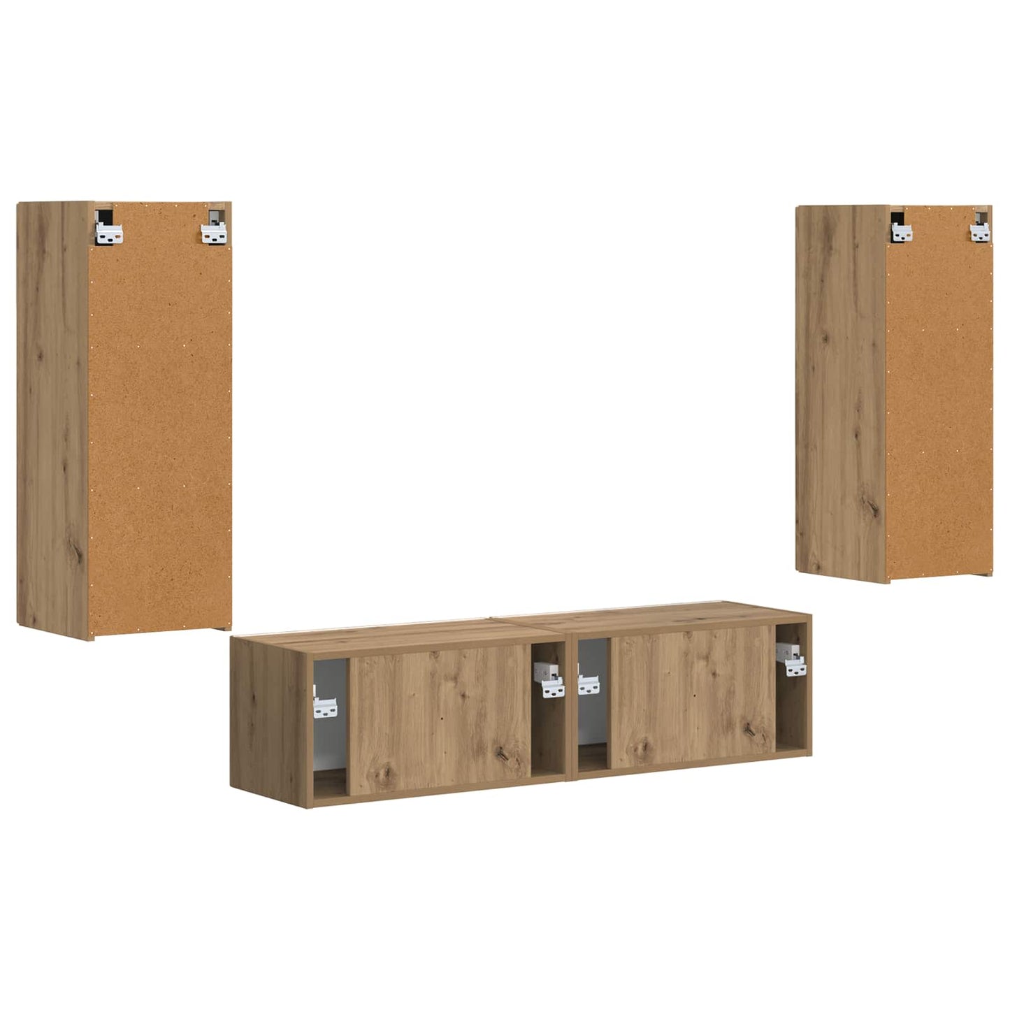 TV Cabinet Set 2 pcs Artisan Oak Engineered Wood