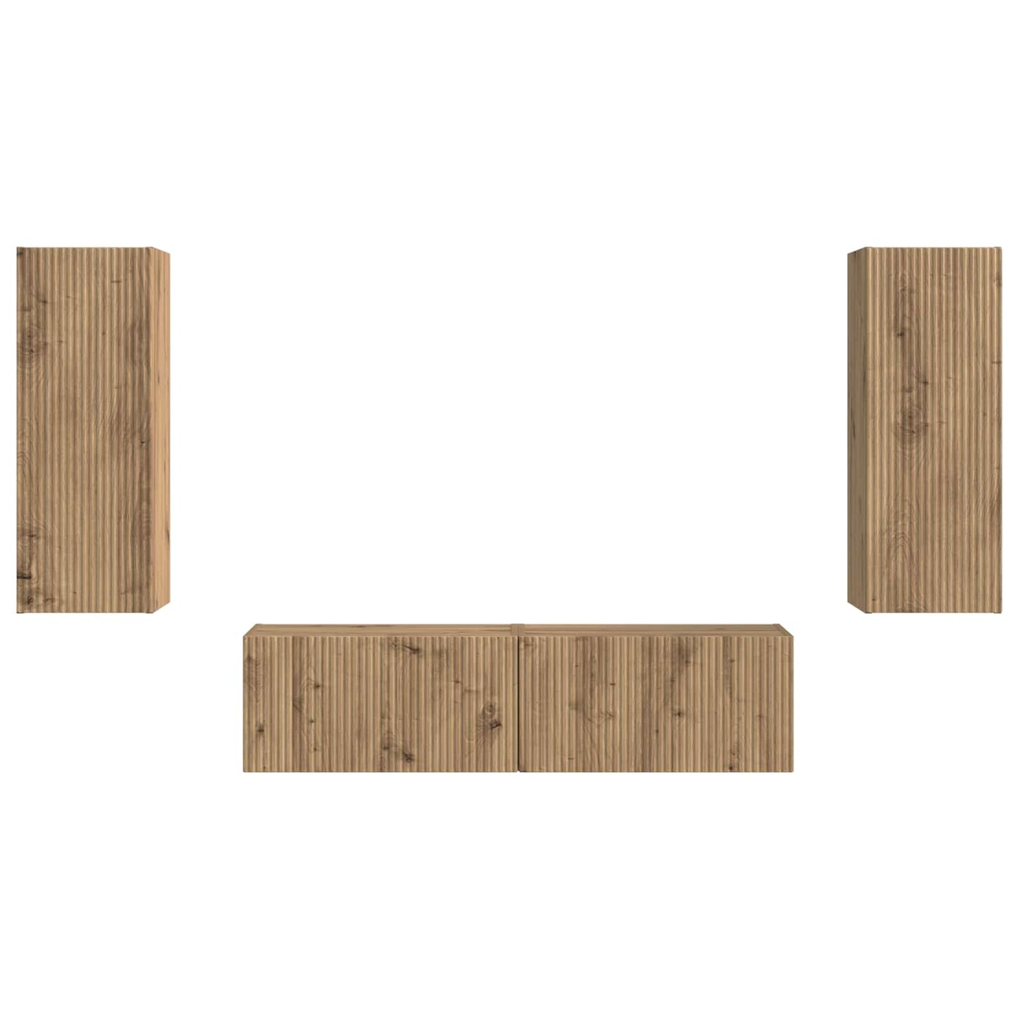 TV Cabinet Set 2 pcs Artisan Oak Engineered Wood